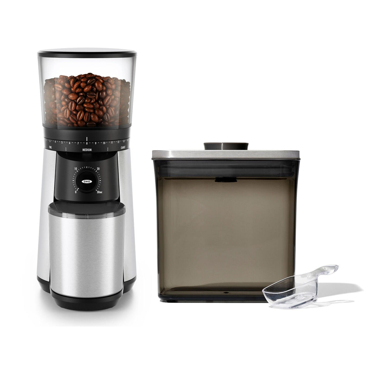 conical-burr-coffee-grinder-and-steel-coffee-pop-container-1-7-qt-with-scoop-bundle-h8 11409800.jpg