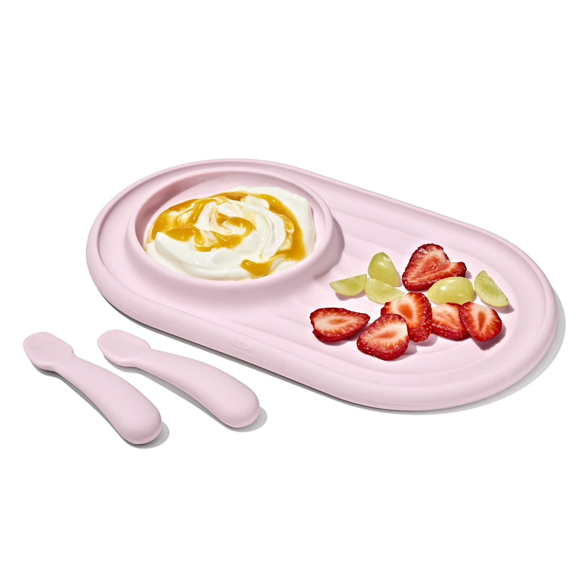 textured-suction-plate-and-spoons-set-3-piece-z5 tot_61177300_developmental-plate-2-spoon-set-blossom_apdp_00_main.jpeg